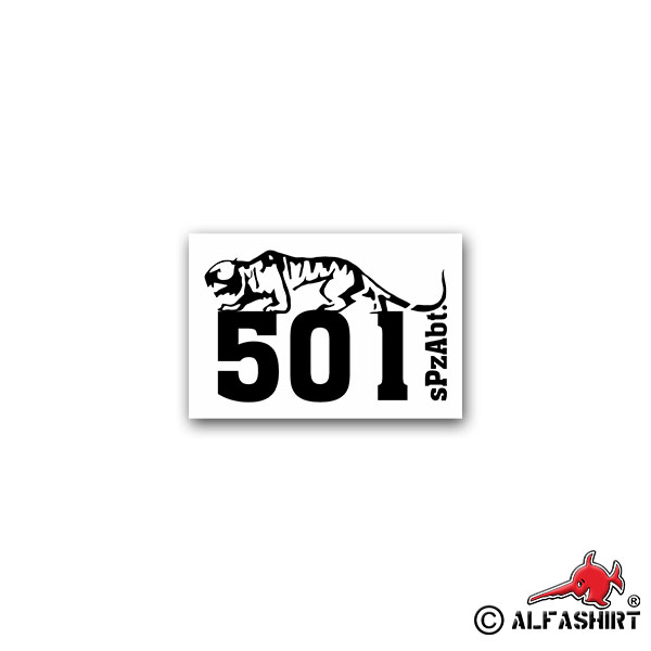 Aufkleber/Sticker sPzAbt 501 schwere Panzer Abteilung Tiger PzDiv 10x7cm A2624
