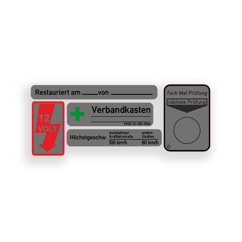Aufkleber Set Motorrad Krad Melder Bundeswehr BW K 125 #A5666