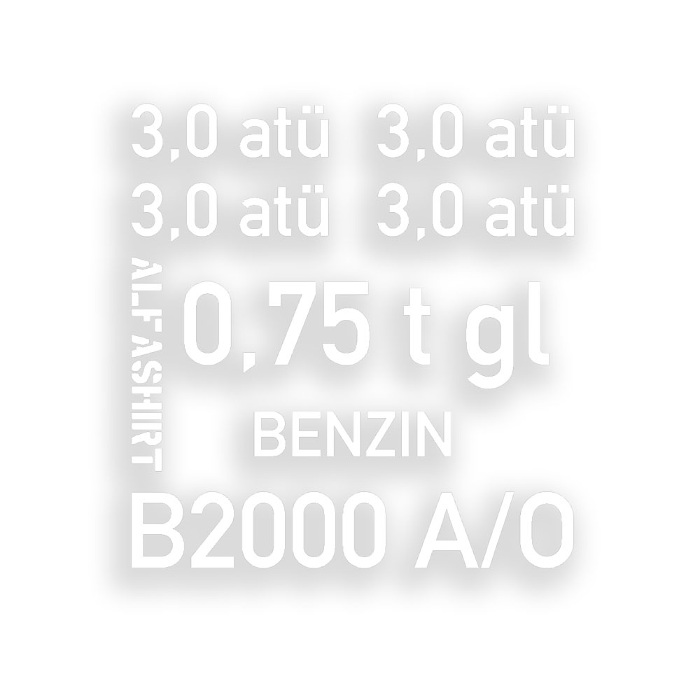 Aufkleber Set für Borgward B2000 Kübel Reifendruck 3 atü 0,75t 16x17cm #A4763