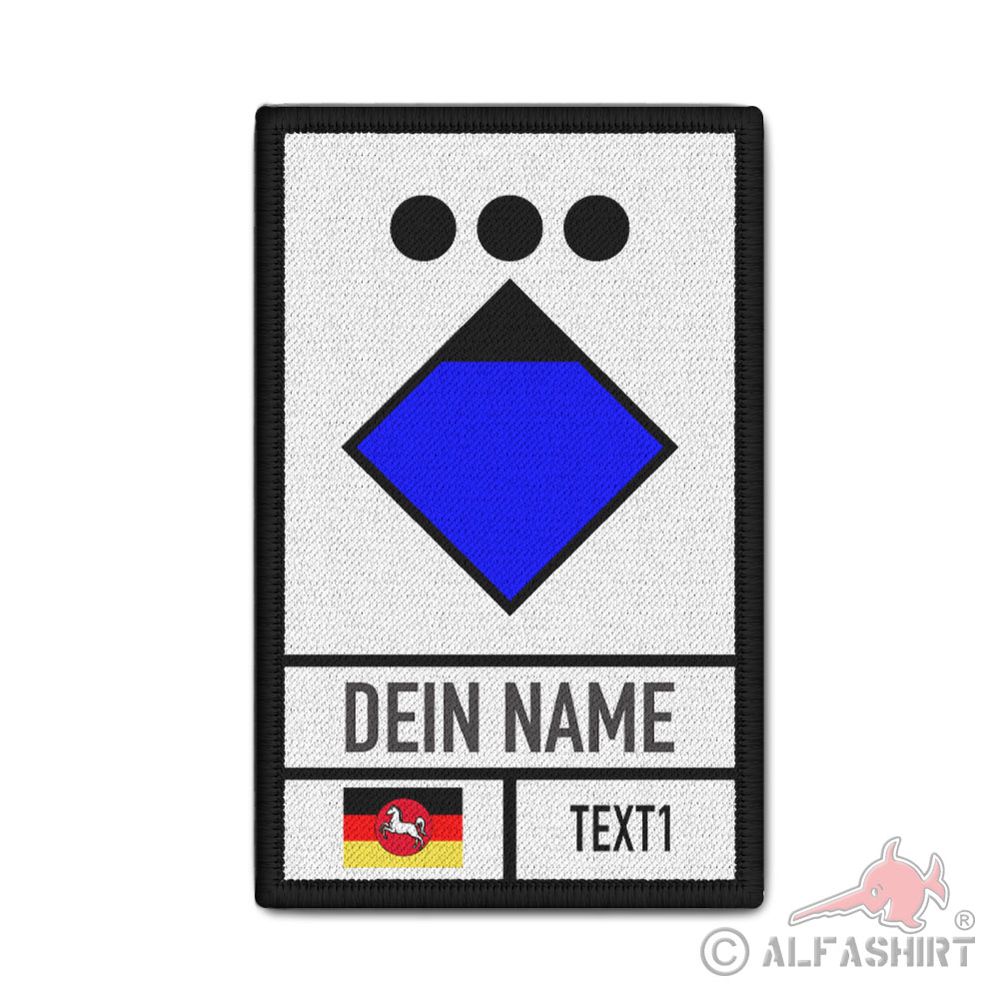 Patch 9,8x6cm personalisierbar Zugführer Niedersachsen Bundesland #42342