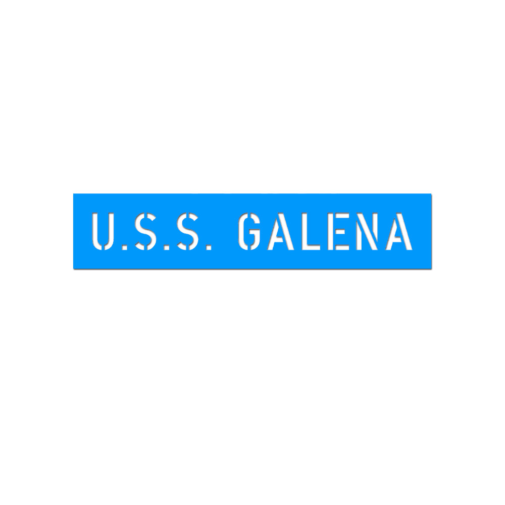 Lackierschablone USS GALENA Amerika Bürgerkrieg US Marine Schiff 1,5x13cm#A5587