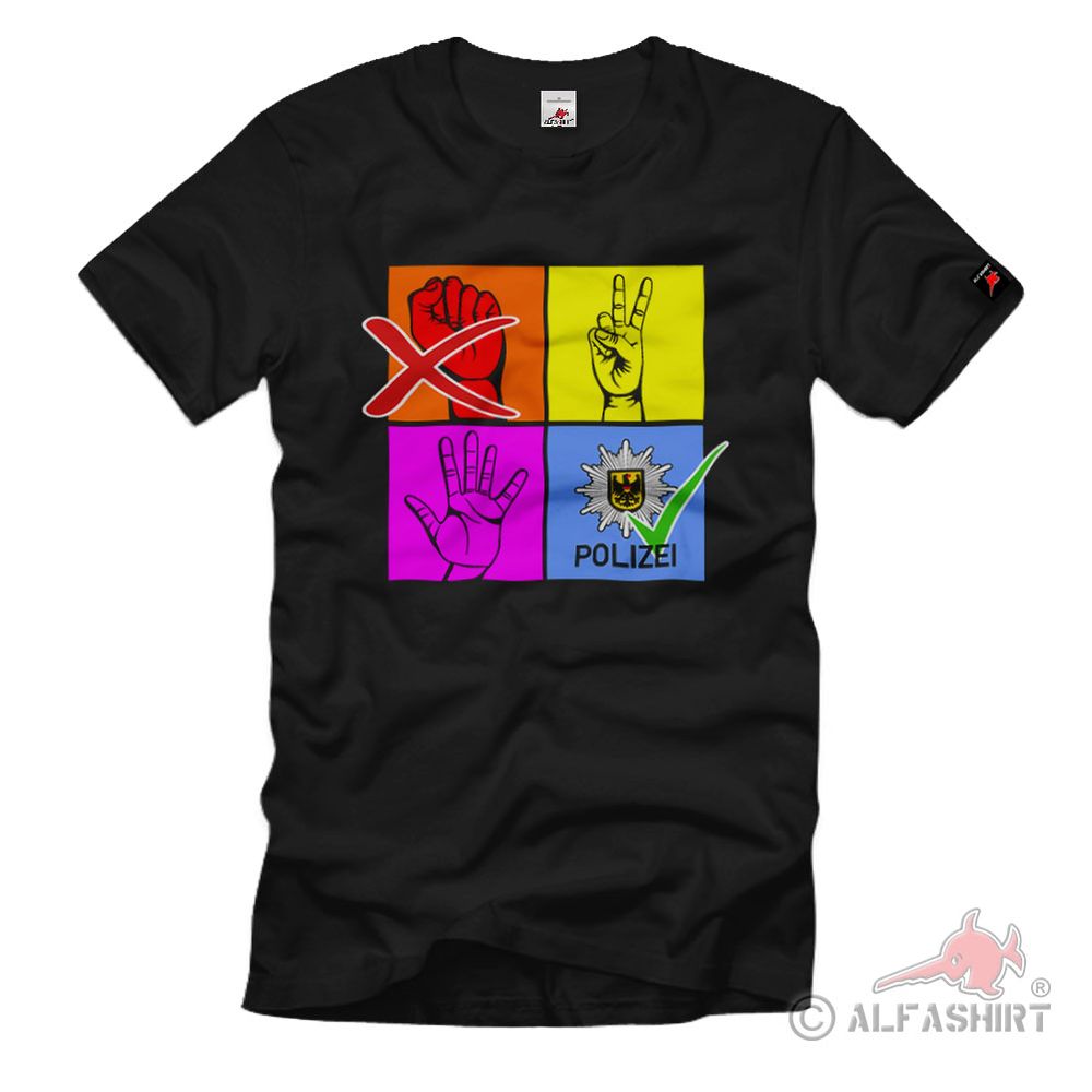 Stone Scissors Police Paper Demo Violence Official Stone T-Shirt # 35008