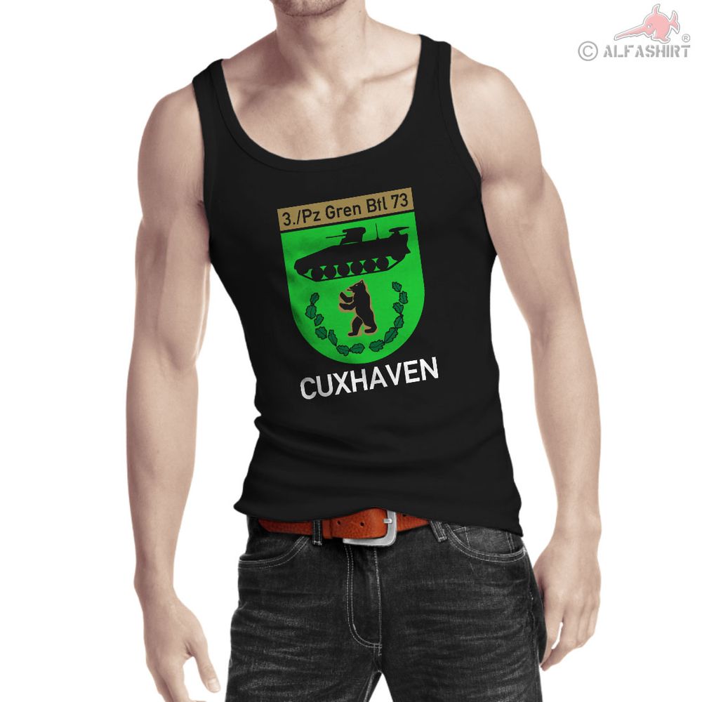 3 PzGrenBtl 73 Panzergrenadier Battalion Coat of Arms BW Seedorf Bär Tank Top # 31280