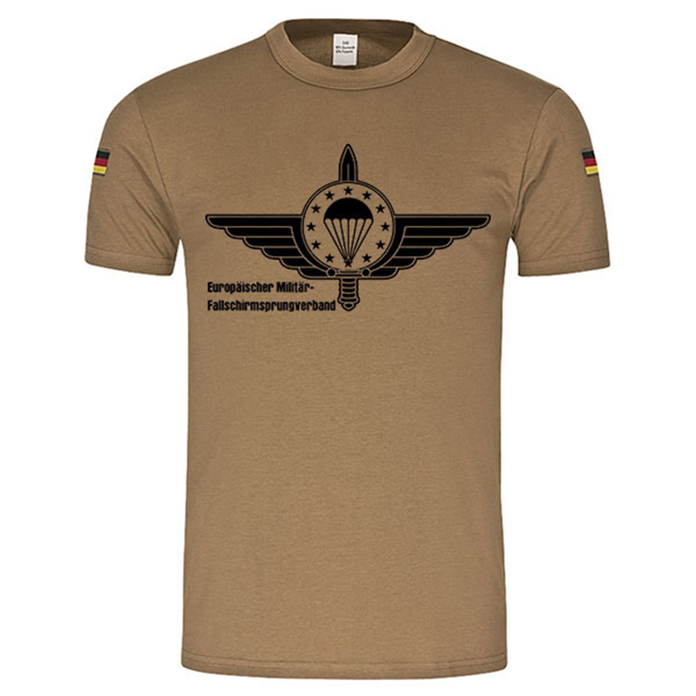BW Tropen EMFV European Paratrooper Europäischer Militär- Fallschirmsprungverband EMFV Fallschirmjäger Bundeswehr Tropenshirt Abzeichen