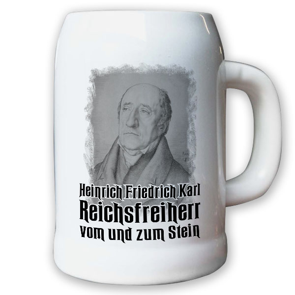 Krug / Bierkrug 0,5l -Bierkrug Reichsfreiherr vom und zum Stein-Preußen #9596