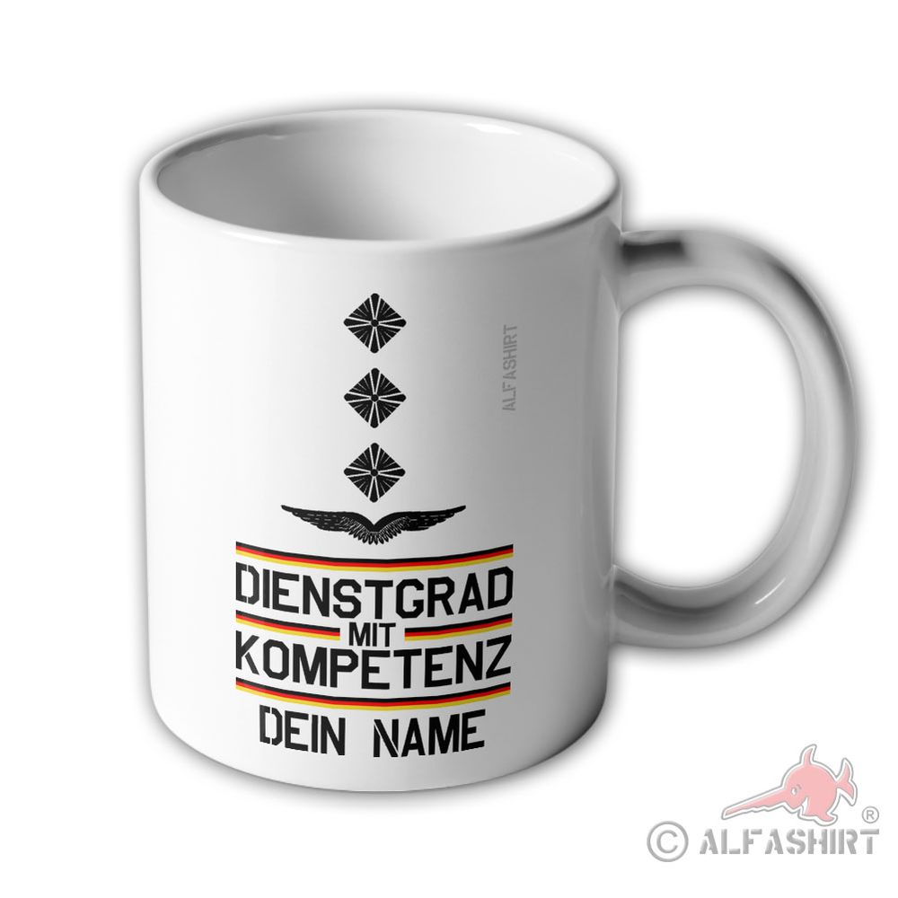 Tasse personalisiert Hauptmann Hptm Luftwaffe LW Dienstgradabzeichen #43785