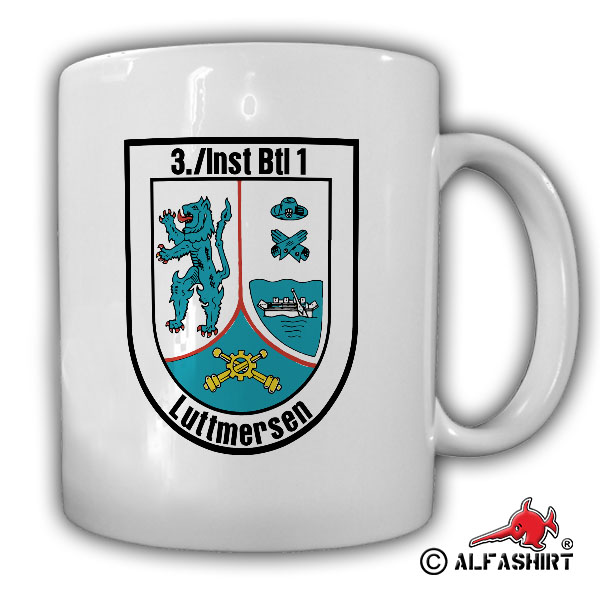 3 InstBtl 1 Luttmersen LeInstZug BW Wappen Abzeichen Instandsetzung Tasse #17276