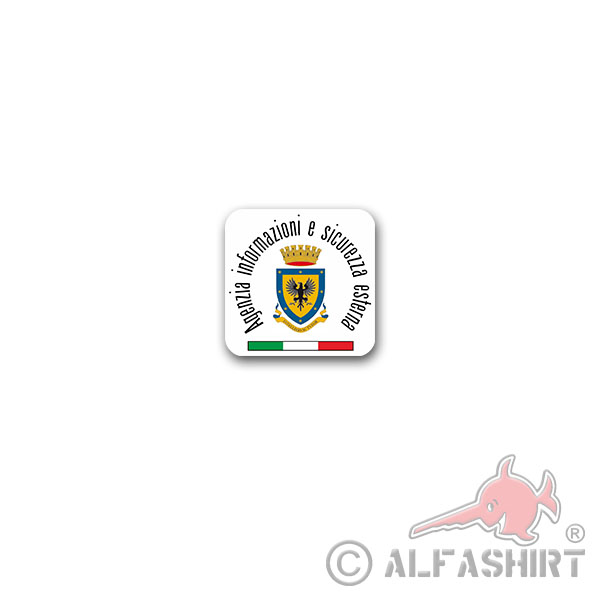 Sticker Agenzia informazioni e sicurezza esterna sticker AISE 7x7cm A3360