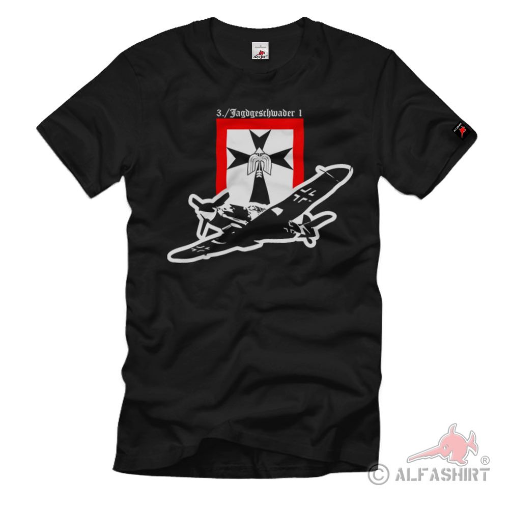 3 Staffel JG1 Jagd-Geschwader deutsche Luftwaffe Me Bf 109 Wappen T-Shirt#1827