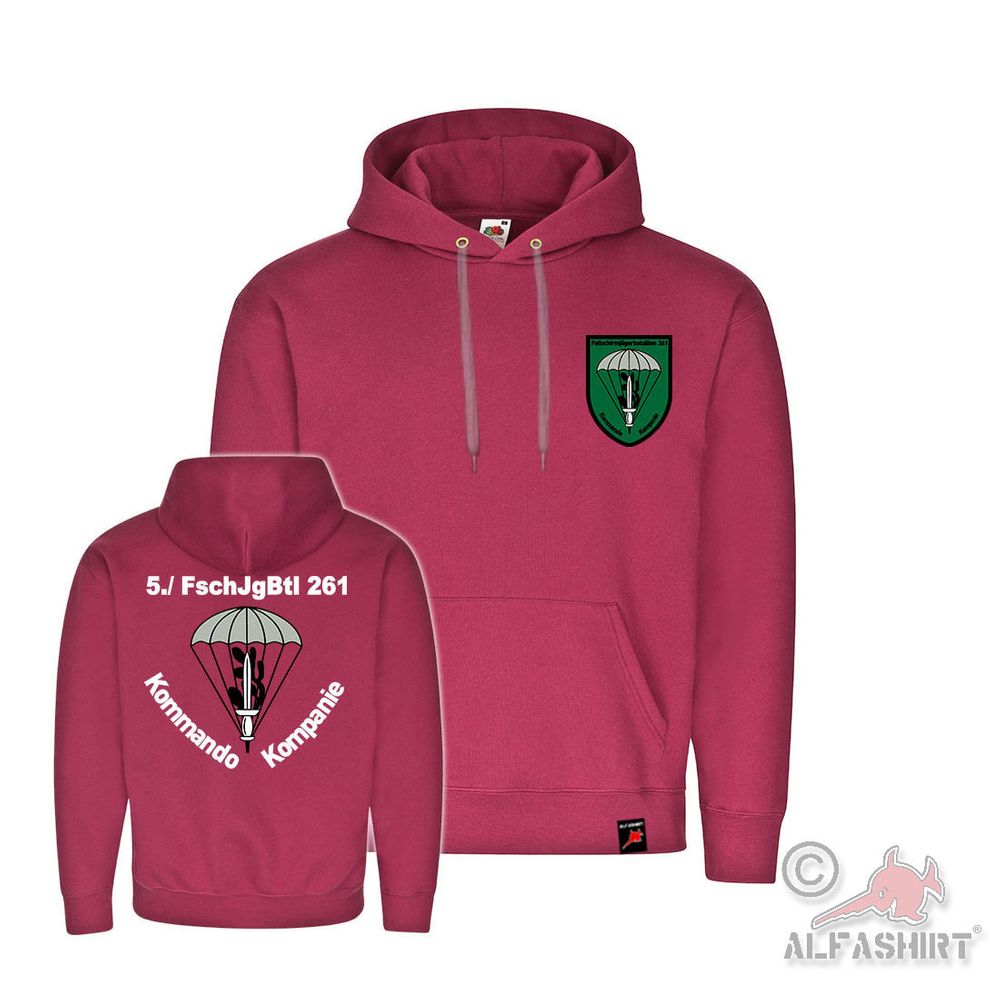 Hoodie 5 FschJgBtl 261 Fallschirmjäger Kommando Kompanie TZ #40973