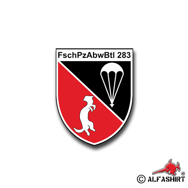 Sticker FschPzAbwBtl 283 Paratrooper Battalion 1990 6x7cm A1394