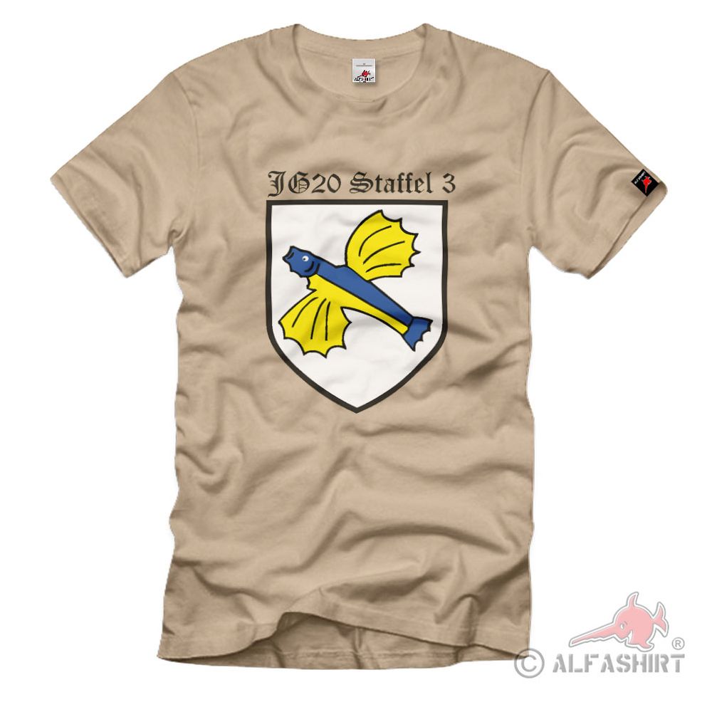 3./JG3 3.Staffel Jagdgeschwader 3 Luftwaffe WK2 Wh Wappen Emblem - T Shirt #1705