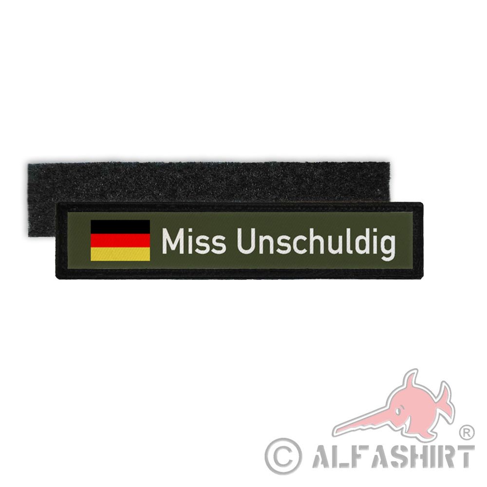 Patch Namensschild Miss Unschuldig BW Prinzessin Humor KDO Aufnäher #27891