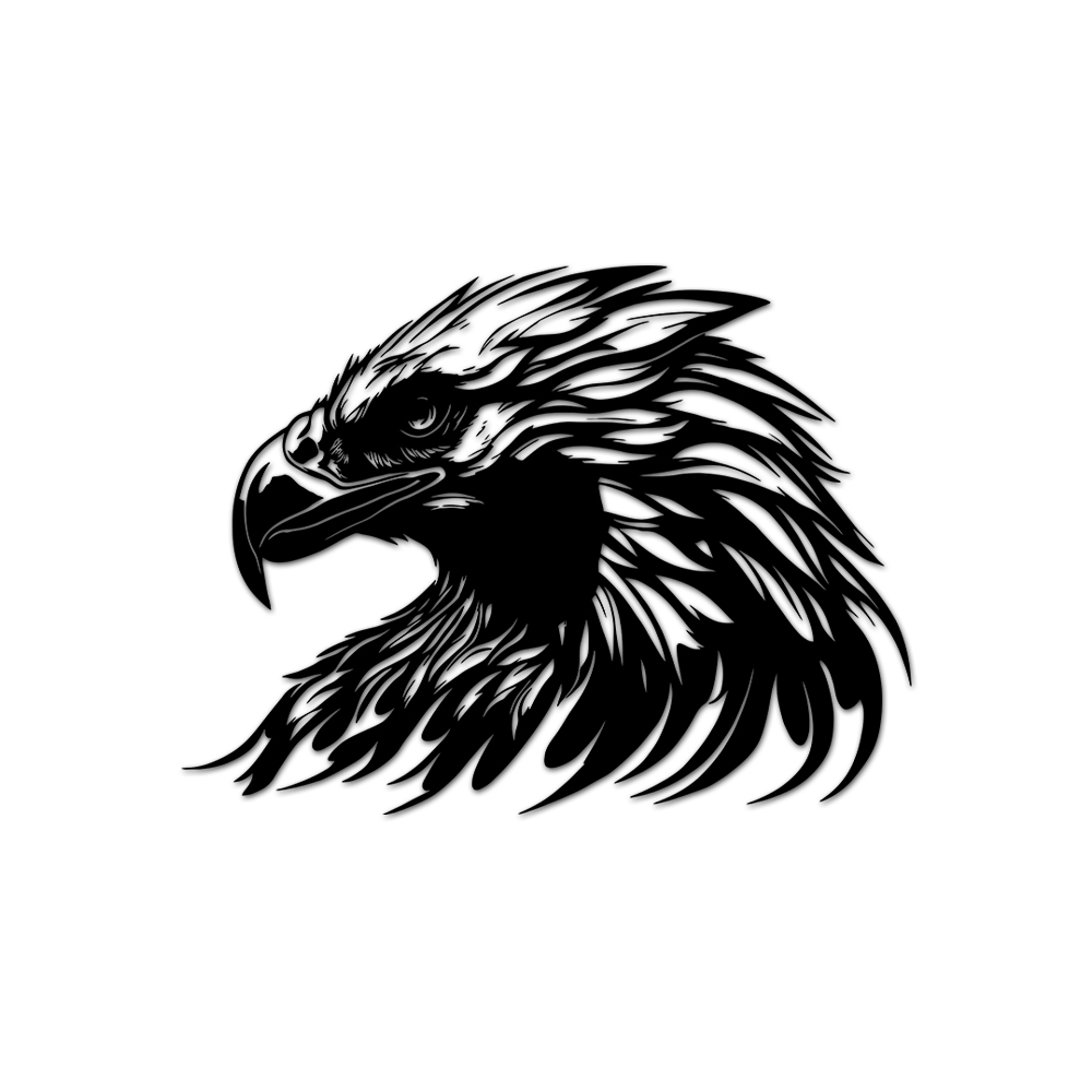 Wandtattoo Adlerkopf Aufkleber Modern Geschenk Decal Wallart 60cm x 45cm #A7084