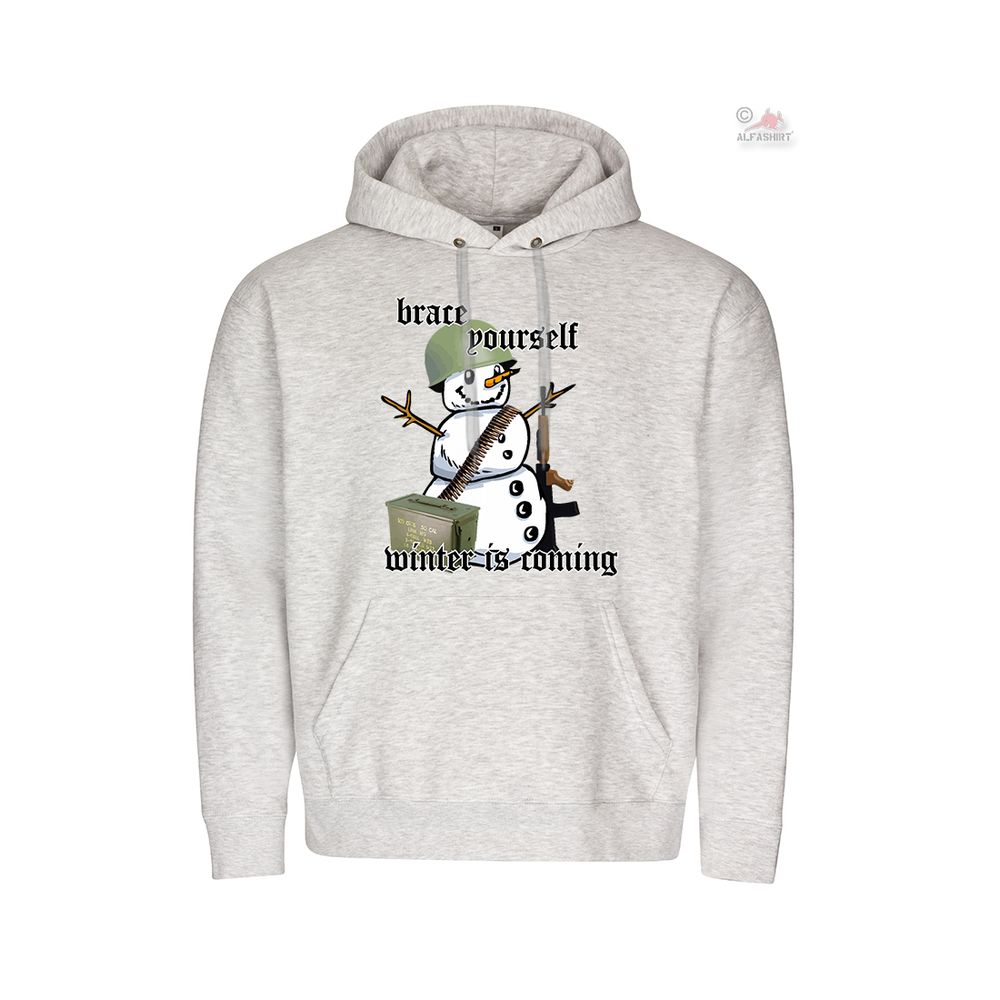 Brace yourself winter is coming Schneemann Munitionsgurt Kapuzenpullover #27196