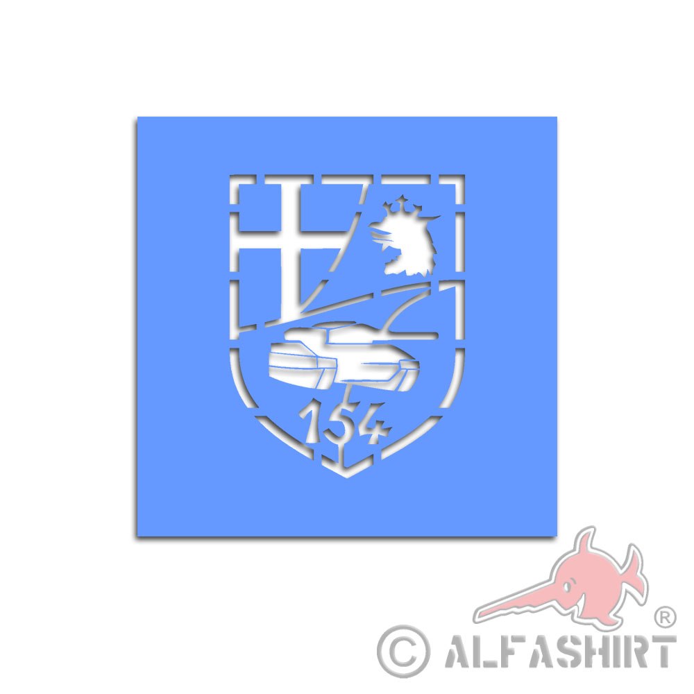 Lackier-Schablonen-Aufkleber PzBtl 154 Westerburg Panzer Btl ab 10x8cm #A5963