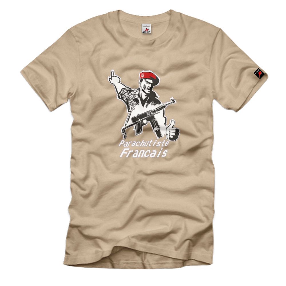 Parachutiste francais Fallschirmjäger Fallschirmspringer - T Shirt #8768