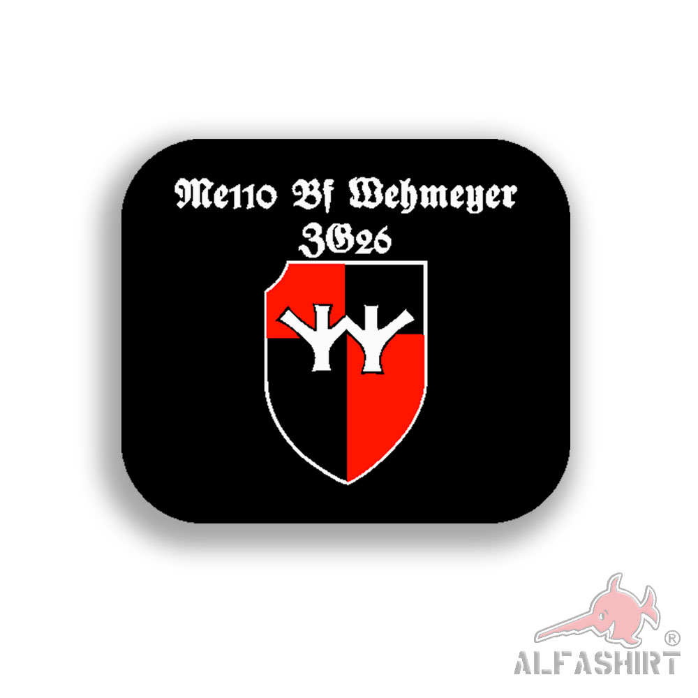 Sticker Destroyer squadron 26 Luftwaffe Jagdgeschwader 8x7cm A2396