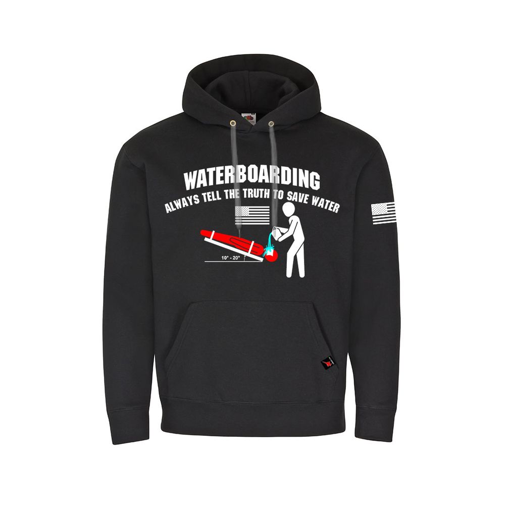 Hoodie Waterboarding USA Team Always tell the truth to save water Wasser #32609