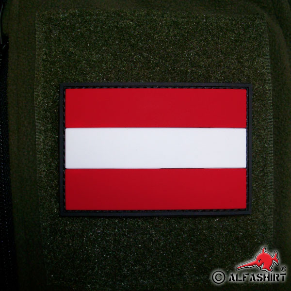 3D Rubber Austria Austria Armed Forces Army Flag 8x5cm # 16256