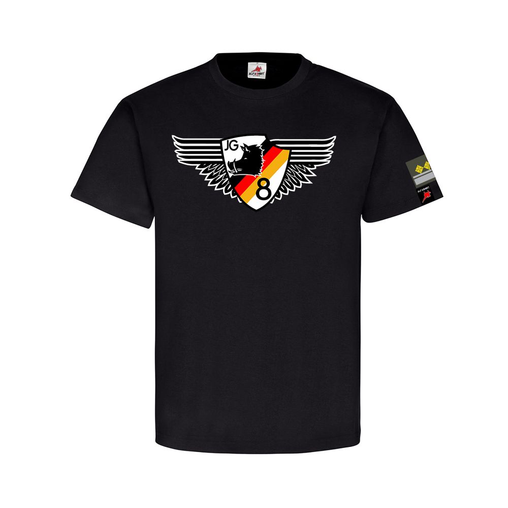 JG 8 Jagdfliegergeschwader UTV Oberleutnant DDR NVA Wappen T Shirt #31675