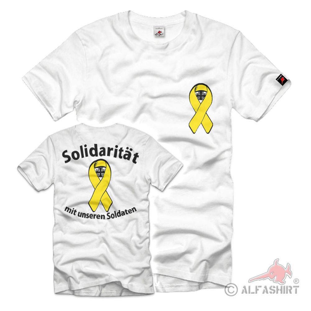 Gelbe Schleife Solidarität mit unseren Soldaten - T Shirt #7118