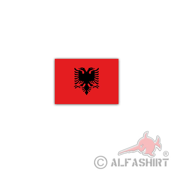 Sticker Albania Flag Albanian Tirana Republic Homeland 10x7cm A2919