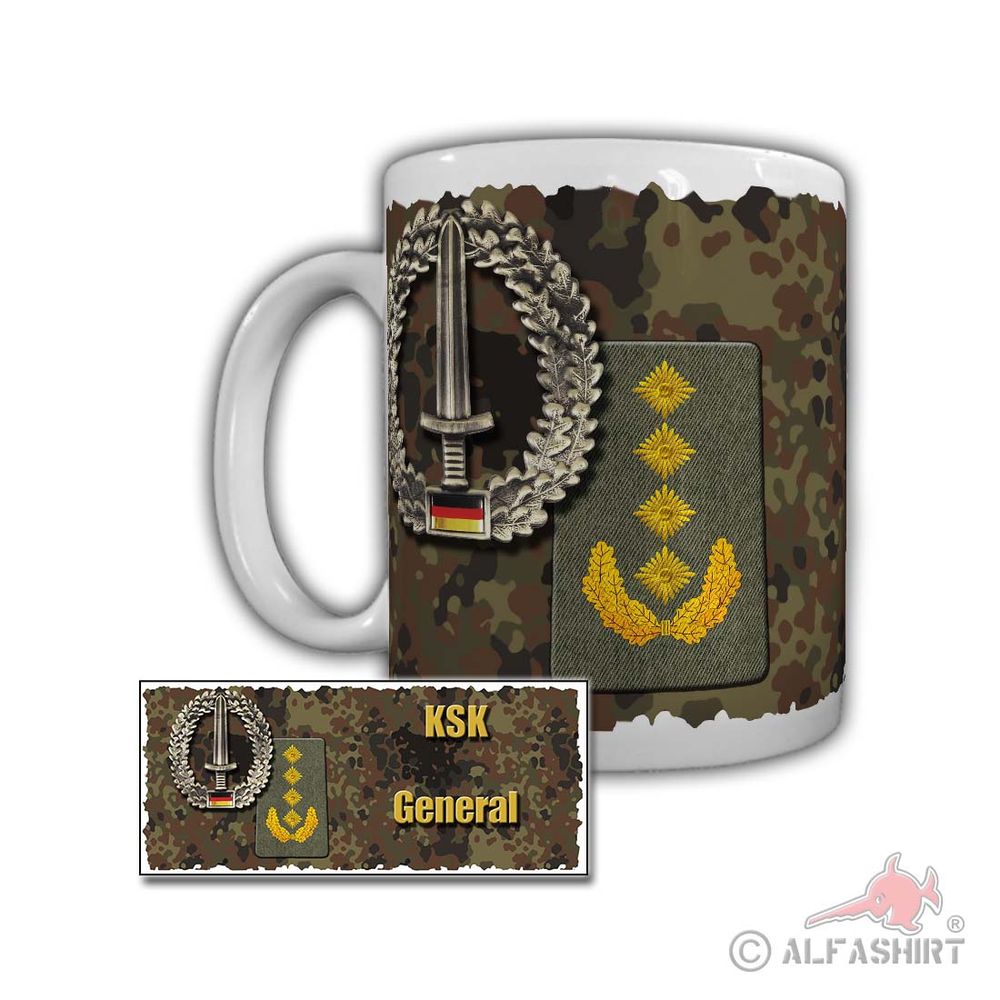 Tasse KSK General Spezial Einheit ISAF KFOR Reservist Veteran Rang Gen OF #29753