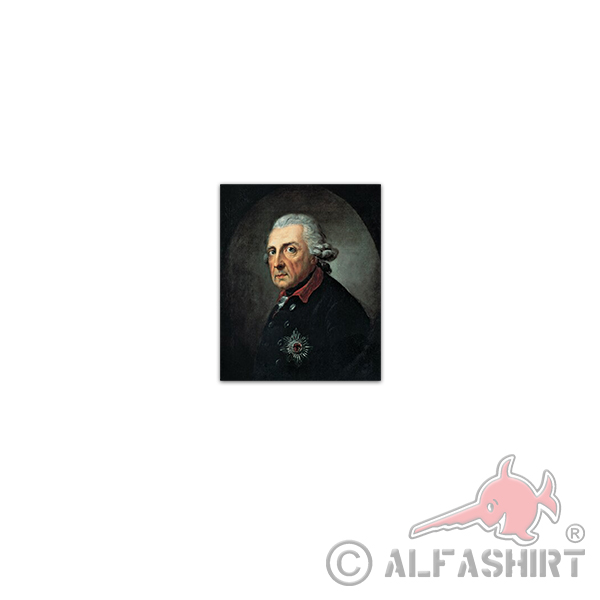 Aufkleber/Sticker Friedrich der Große Friedrich II Alte Fritz König 6x7cm A3448