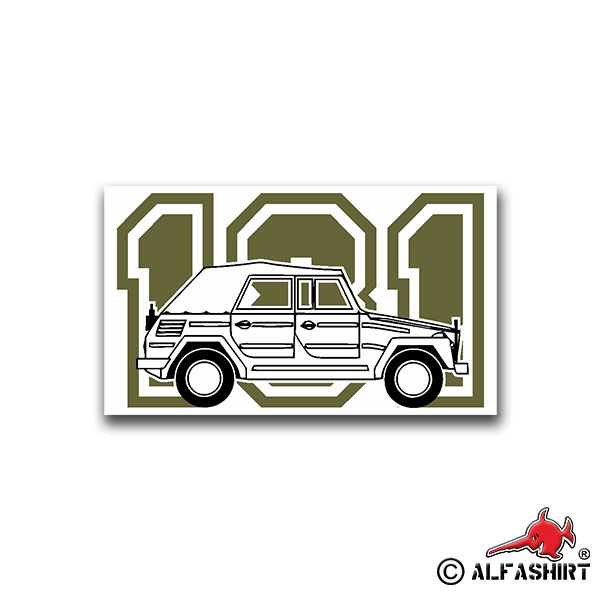 Aufkleber/Sticker 181 Kübel Fahrzeug Geländewagen BW 12x7cm A1395