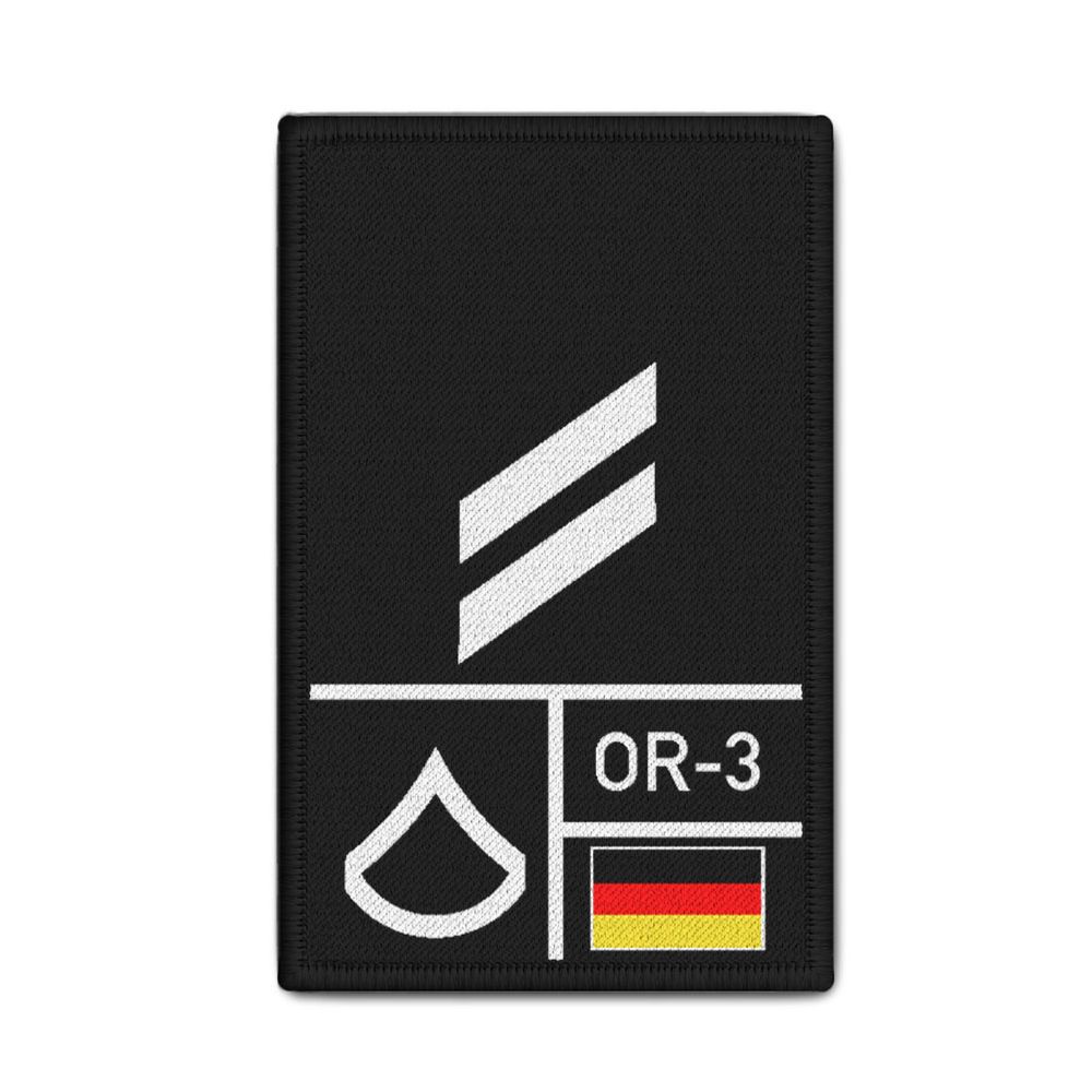 Rank Patch Bundeswehr Heer Luftwaffe Marine Schwarz #BW-Patch