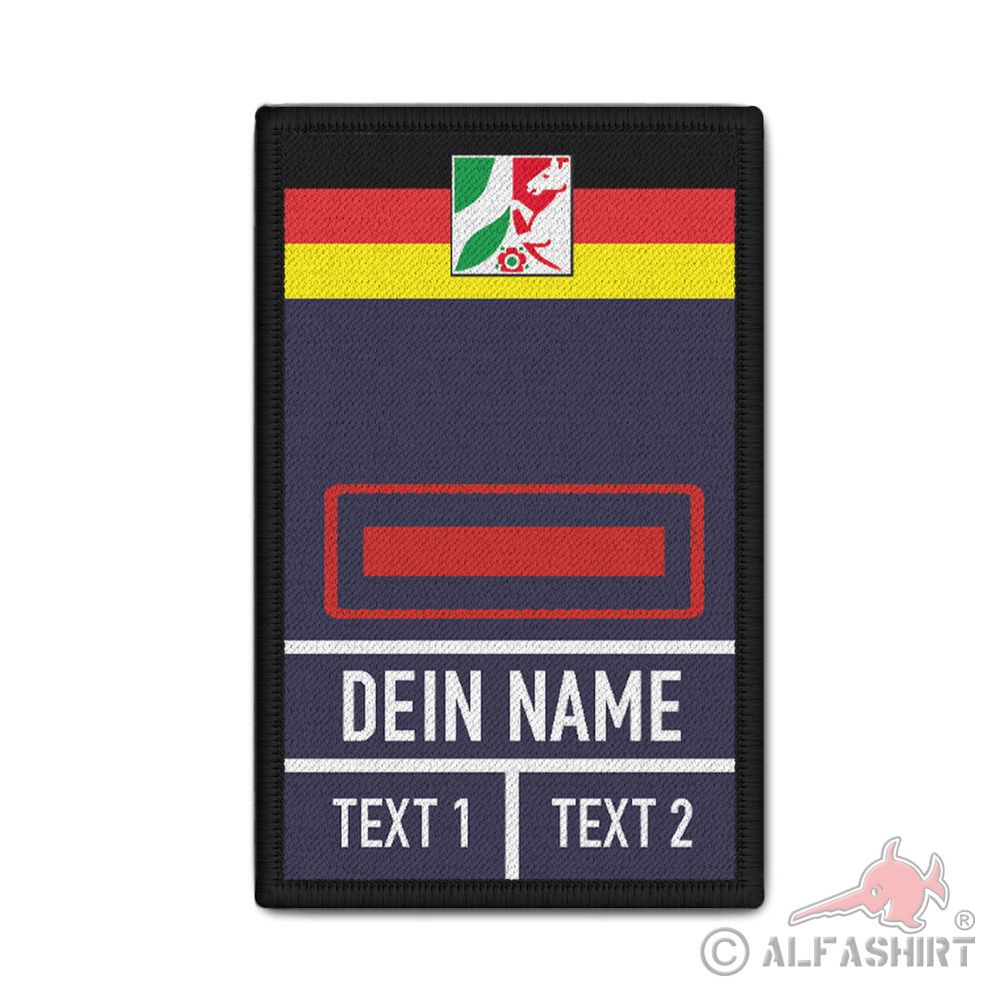 Rank Patch Feuerwehr Dienstgrad Freiwillige NRW Dienstkleidung 9,8x6cm #40995