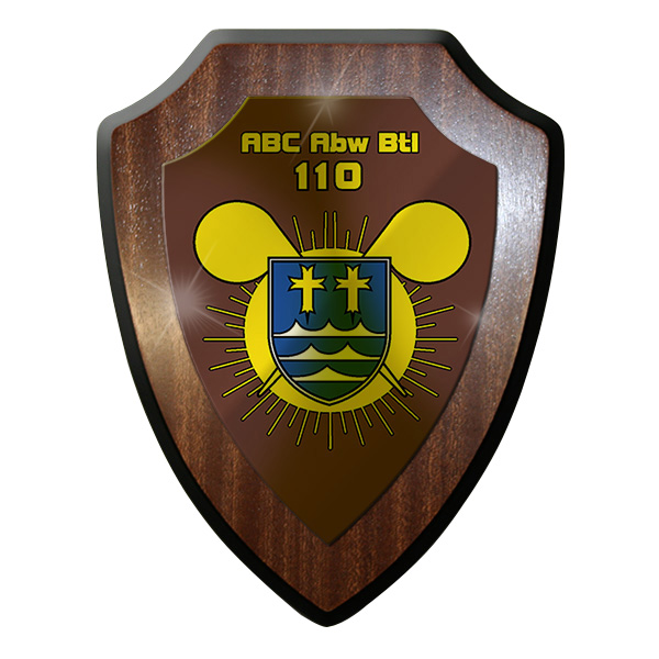 Wappenschild / Wandschild -ABC Abw Btl 110 Wappen Bundeswehr Atom Nuklear #11060