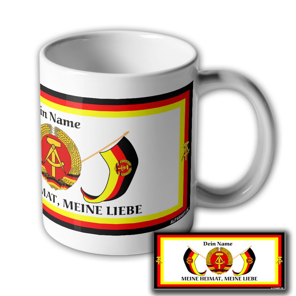 Tasse DDR Heimat meine Liebe personalisiert #35289