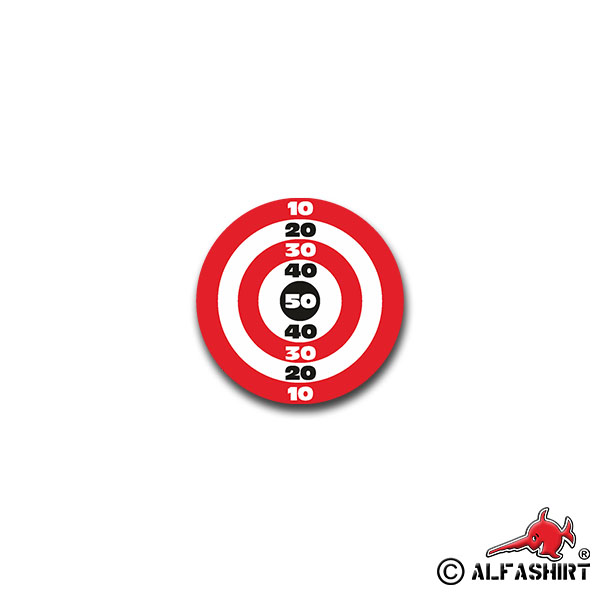 Aufkleber/Sticker Zielscheibe Schießen Schütze Sport Ziel Treffpunkt 7x7cm A1310