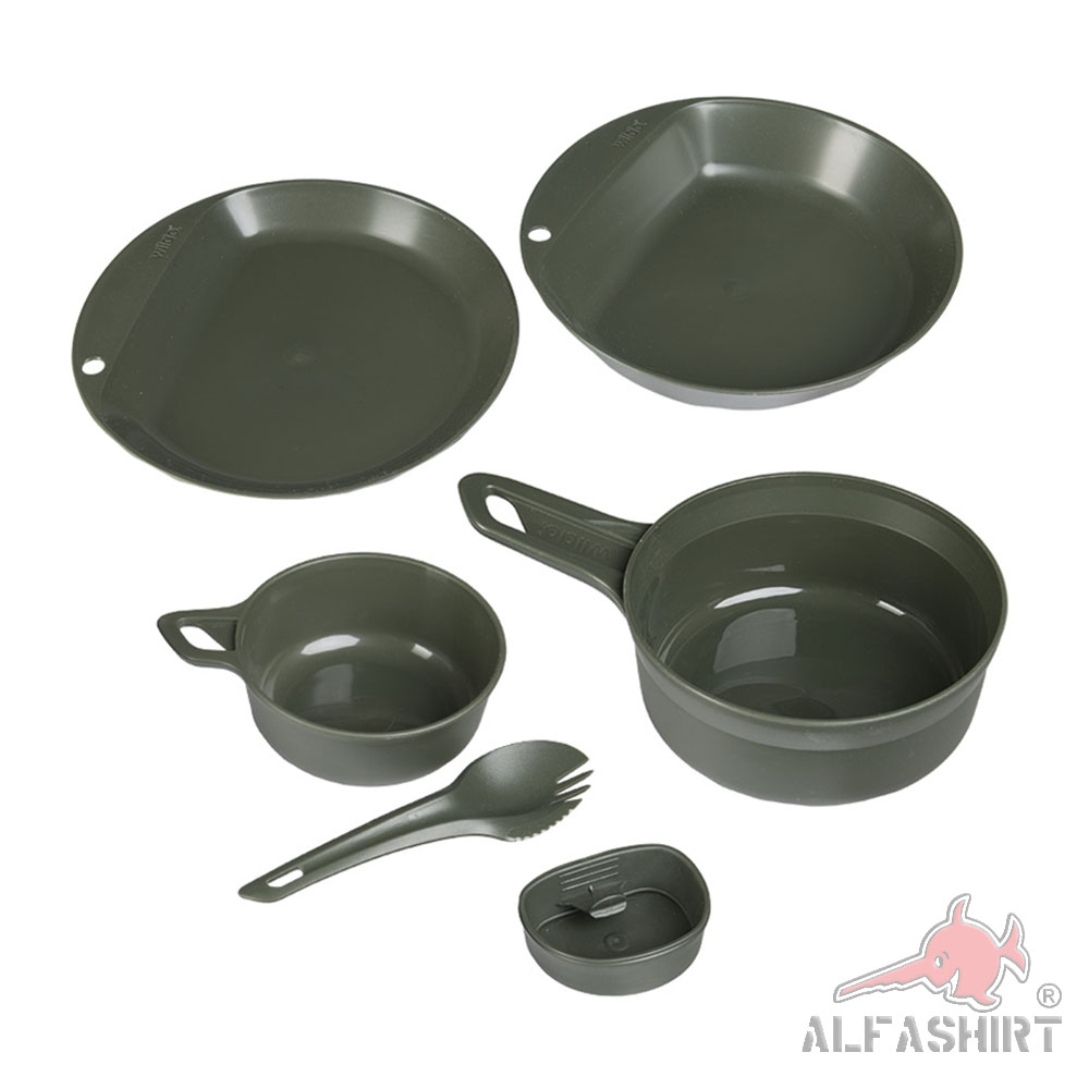 Camping Ess-Geschirr oliv EXPLORER WILDO Set Bushcraft Festival Becher #43348