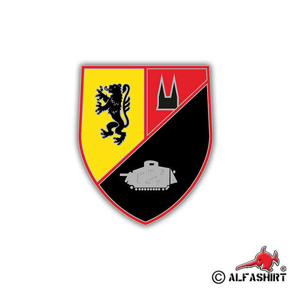 Aufkleber/Sticker PzBl 534 Wappen Abzeichen Heer Panzerbataillon 7x6cm A1225