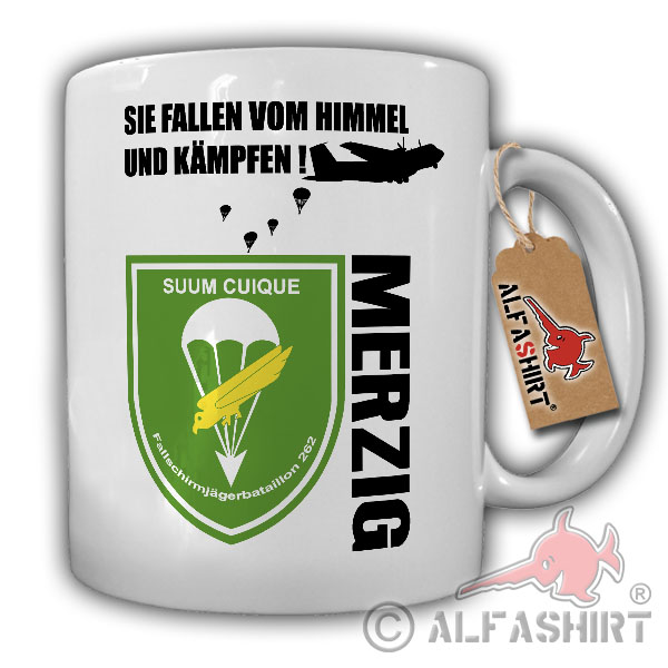 Tasse Fallschirmjägerbataillon 262 FschJgBtl Merzig BW Wappen Abzeichen #17773