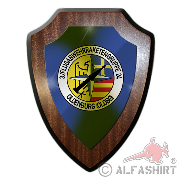 Wappenschild / Wandschild / Wappen - 3. Flugabwehrraketengruppe 24 #11626