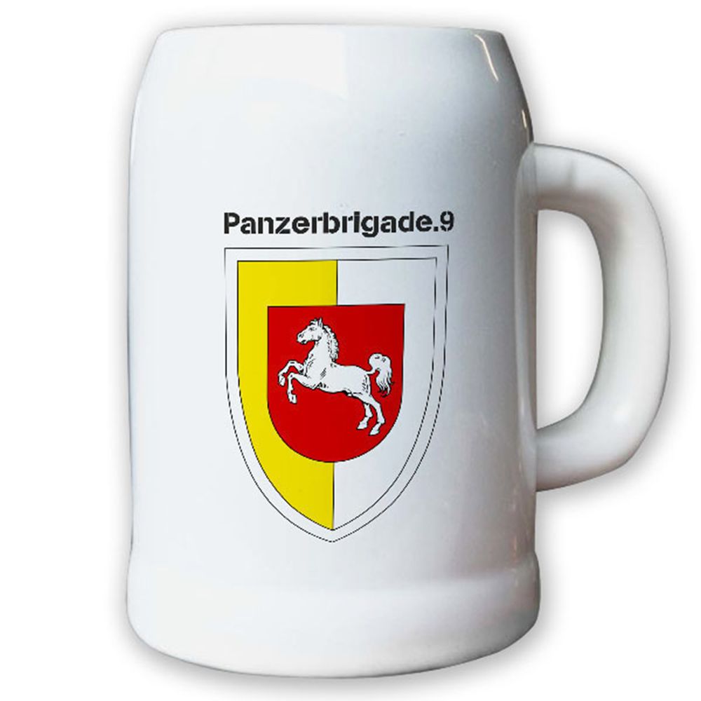 Krug / Bierkrug 0,5l -Bierkrug Panzerbrigade 9 PzBrig Brigade Einheit #13013