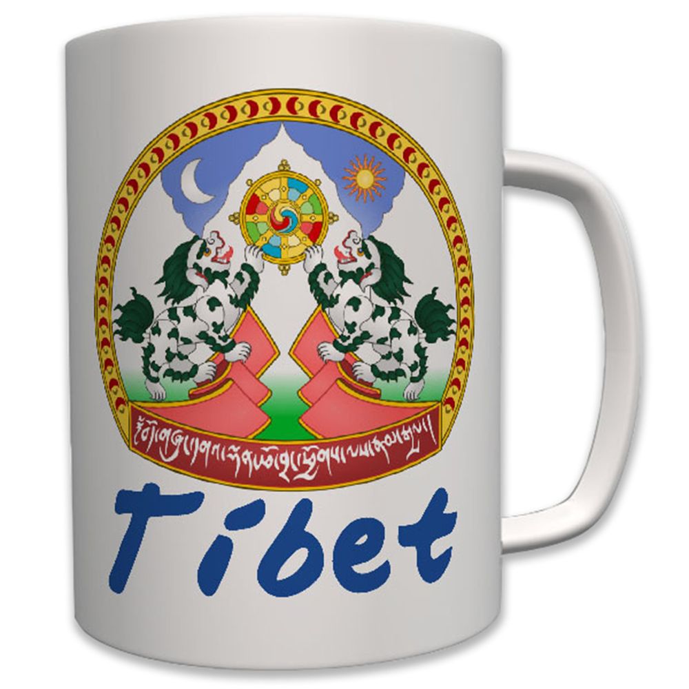 Tibet Wappen Freiheit China Himalaya Dach Welt Autonomie Kultur - Tasse #7524