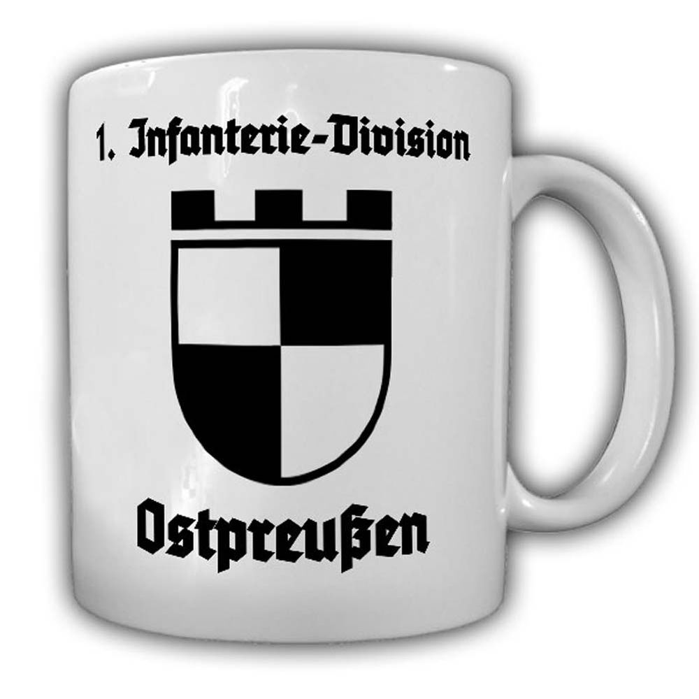 Tasse 1 Infanterie-Division Ostpreußen Wehrmacht Wappen Abzeichen InfDiv #23891