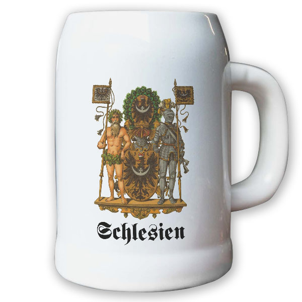 Krug / Bierkrug 0,5l - Preußische Provinz Schlesien Kaiserreich Deutschland#9485