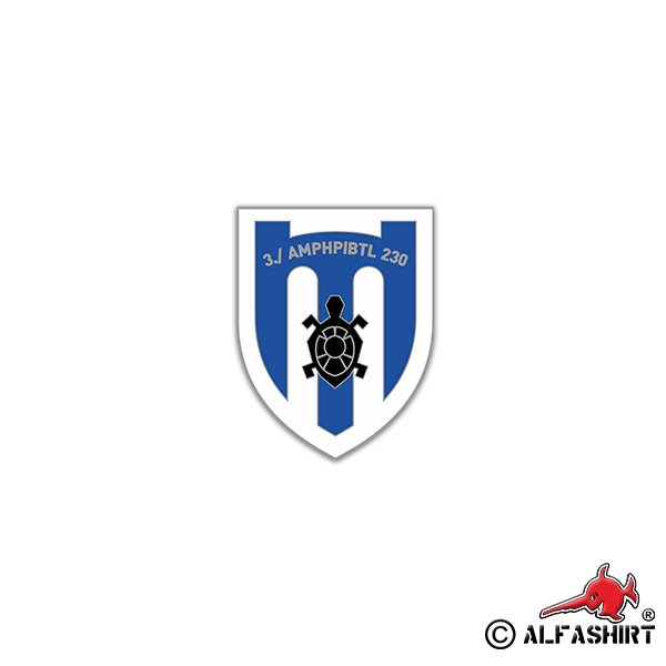 Aufkleber/Sticker 3 AmphPiBtl 230 Dritte Kompanie Bundeswehr Heer 5x7cm#A2306
