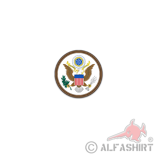 Sticker United States of America Great Seal English 7x7cm A3130