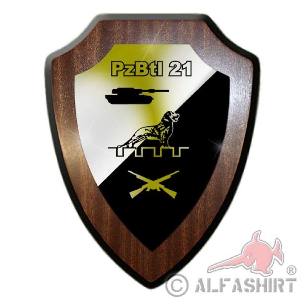 Heraldic shield PzBtl 21 Tank Battalion Unit Coat of Arms Military # 19467