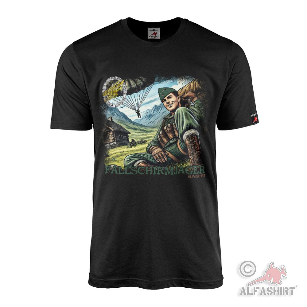 Fallschirmjäger 45 Einheit Soldat Adler Fallschirm Springer Jäger T-Shirt #45691