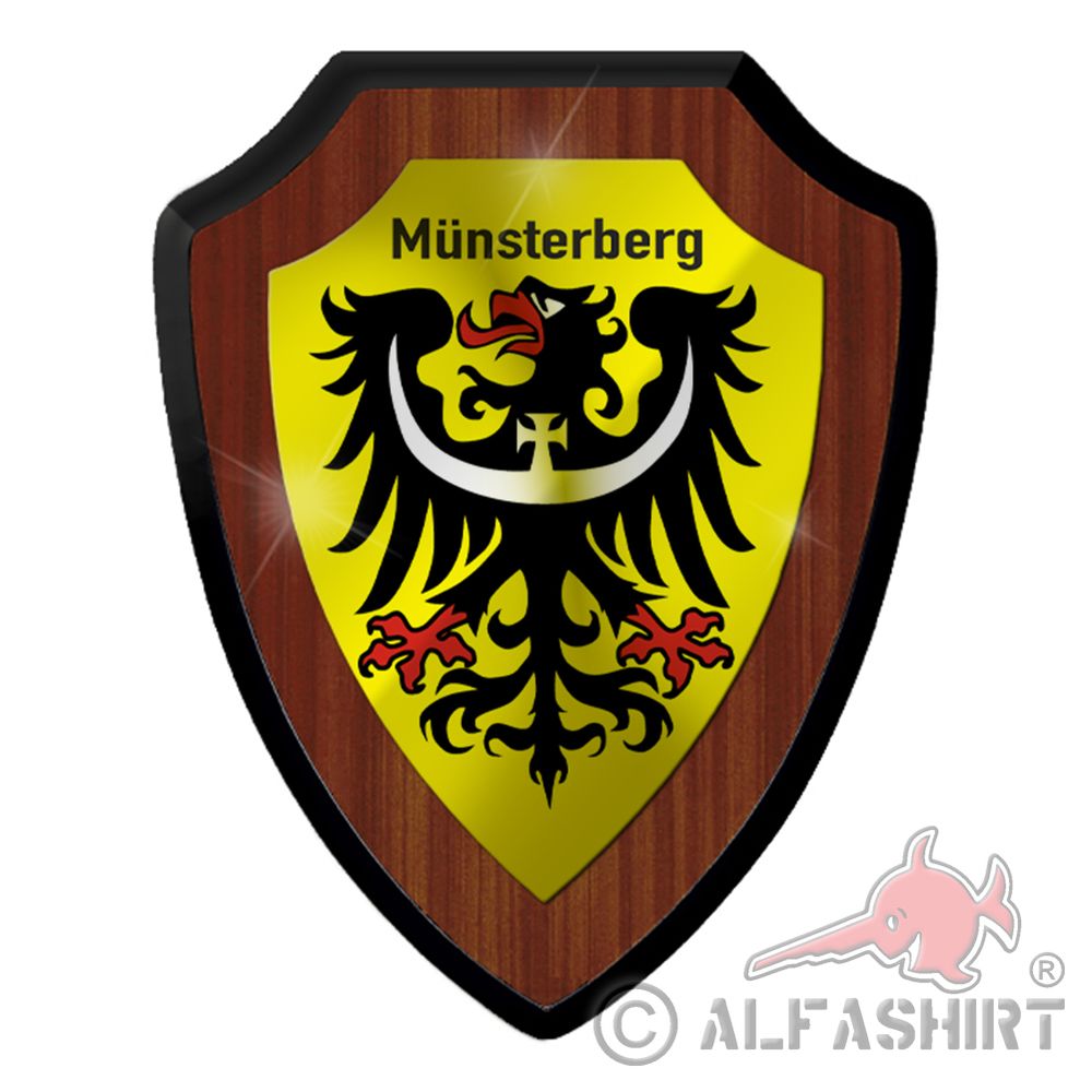 Heraldic shield Munsterberg Schlesien Wappen Ziębice Poland home eagle # 37434