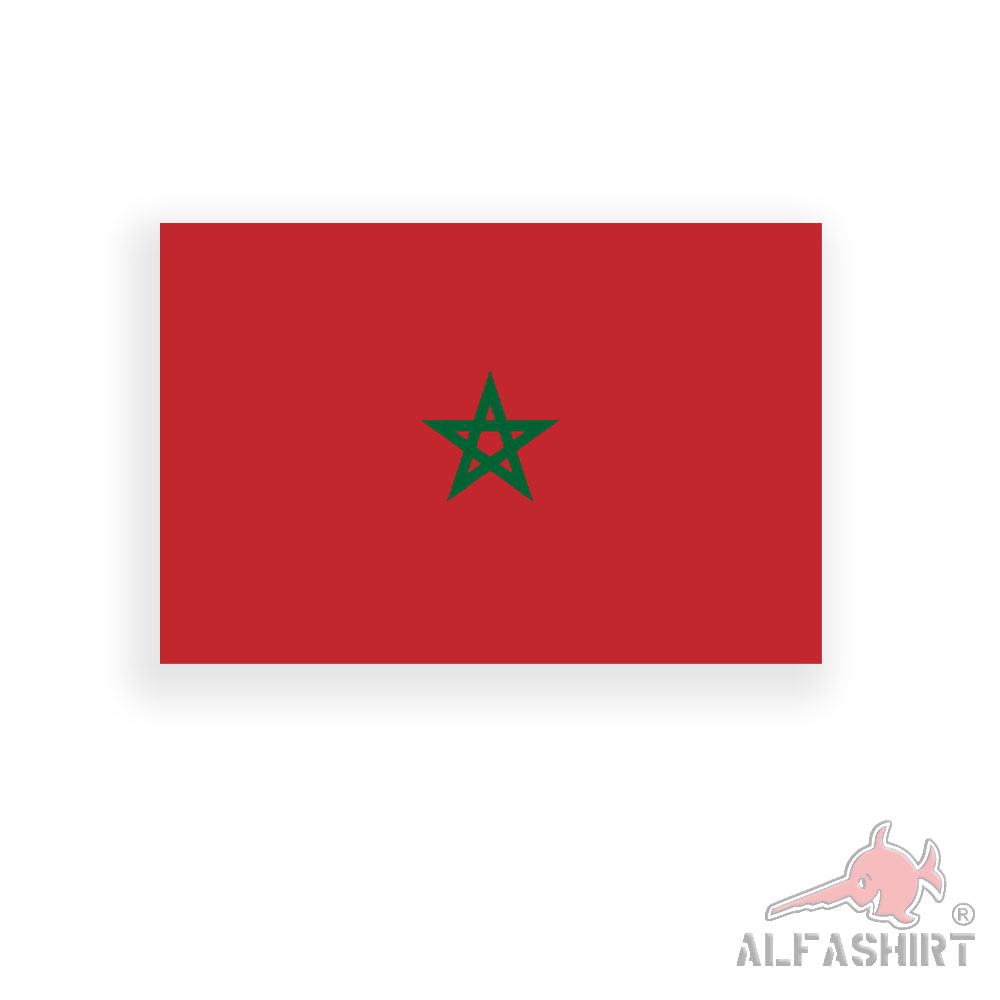 Aufkleber/Sticker Marokko Fahne Königreich Afrika Arabisch Rabat 11x7cm A2954