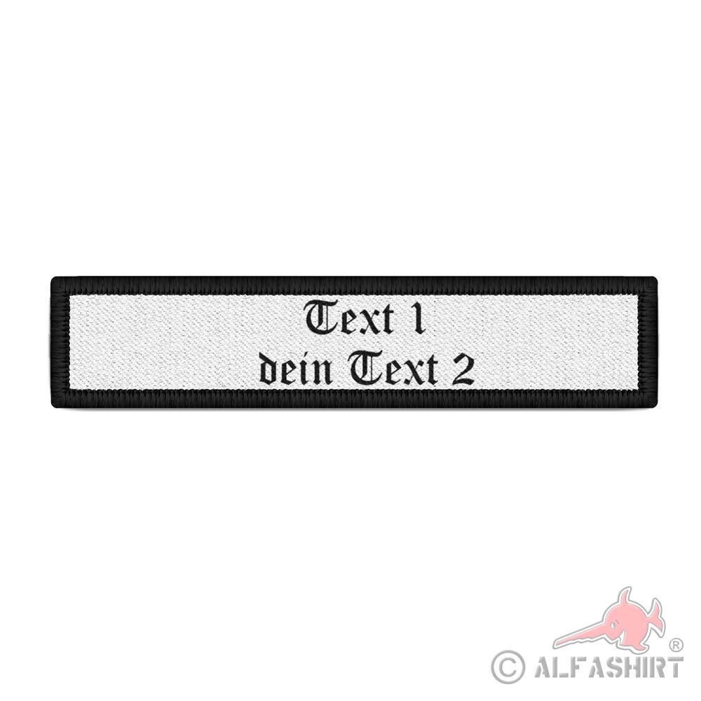 Namensschild Patch Alt Deutsch personalisiert old english oliv dein Text #40065